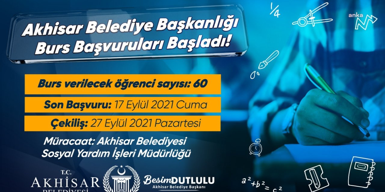AKHİSAR'DA BELEDİYE BAŞKANI VE BAŞKAN YARDIMCILARININ MAAŞI BURS OLUYOR
