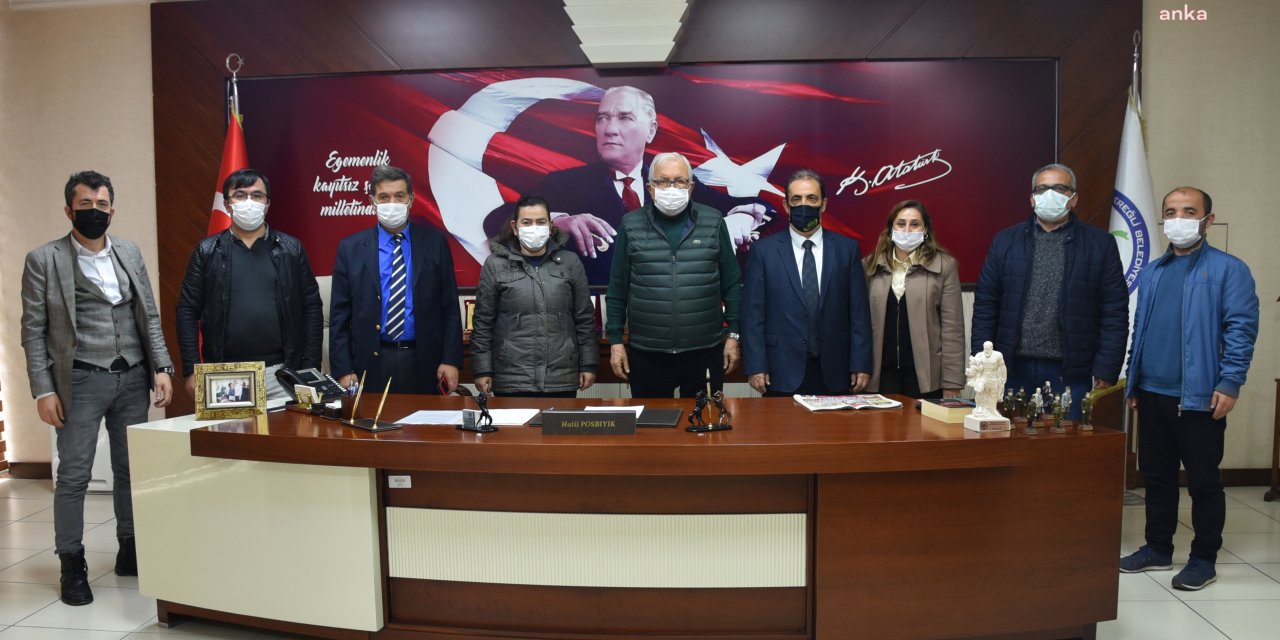 GAZETECİLER DERNEĞİ'NDEN KDZ.EREĞLİ BELEDİYE BAŞKANI POSBIYIK'A ZİYARET