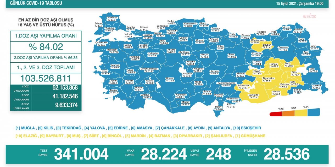 KORONAVİRÜS NEDENİYLE 248 KİŞİ DAHA HAYATINI KAYBETTİ