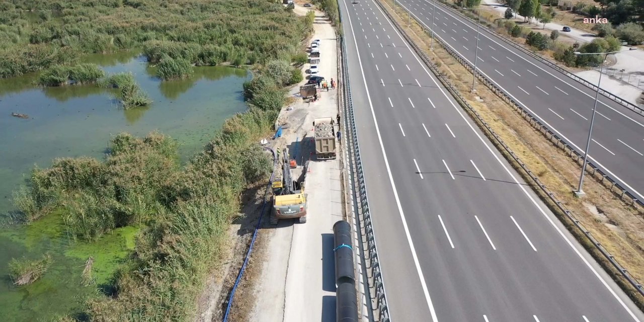 ANKARA BÜYÜKŞEHİR'İN GÖLBAŞI’NIN SU SIKINTISINA SON VERECEK PROJESİ HIZLA İLERLİYOR