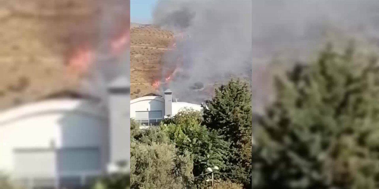 İZMİR'İN EN GÖZDE YERLEŞİM BÖLGESİNDE KORKUTAN YANGIN