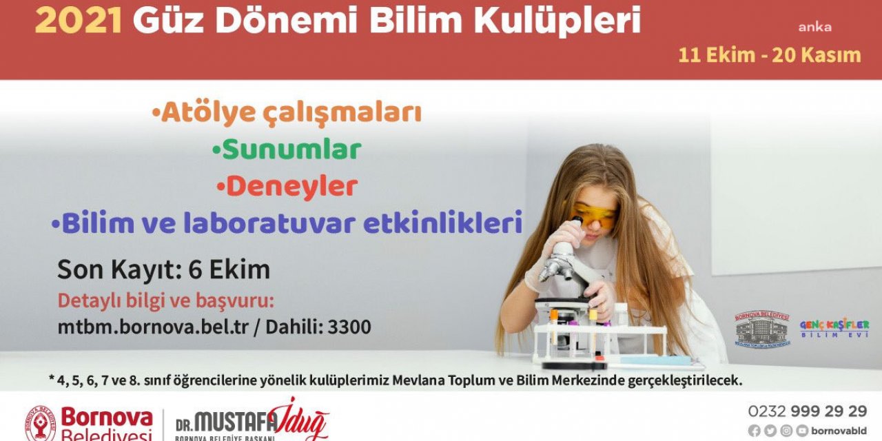 BORNOVA BELEDİYESİ’NDEN ÇOCUKLARA BİLİM EĞİTİMİ
