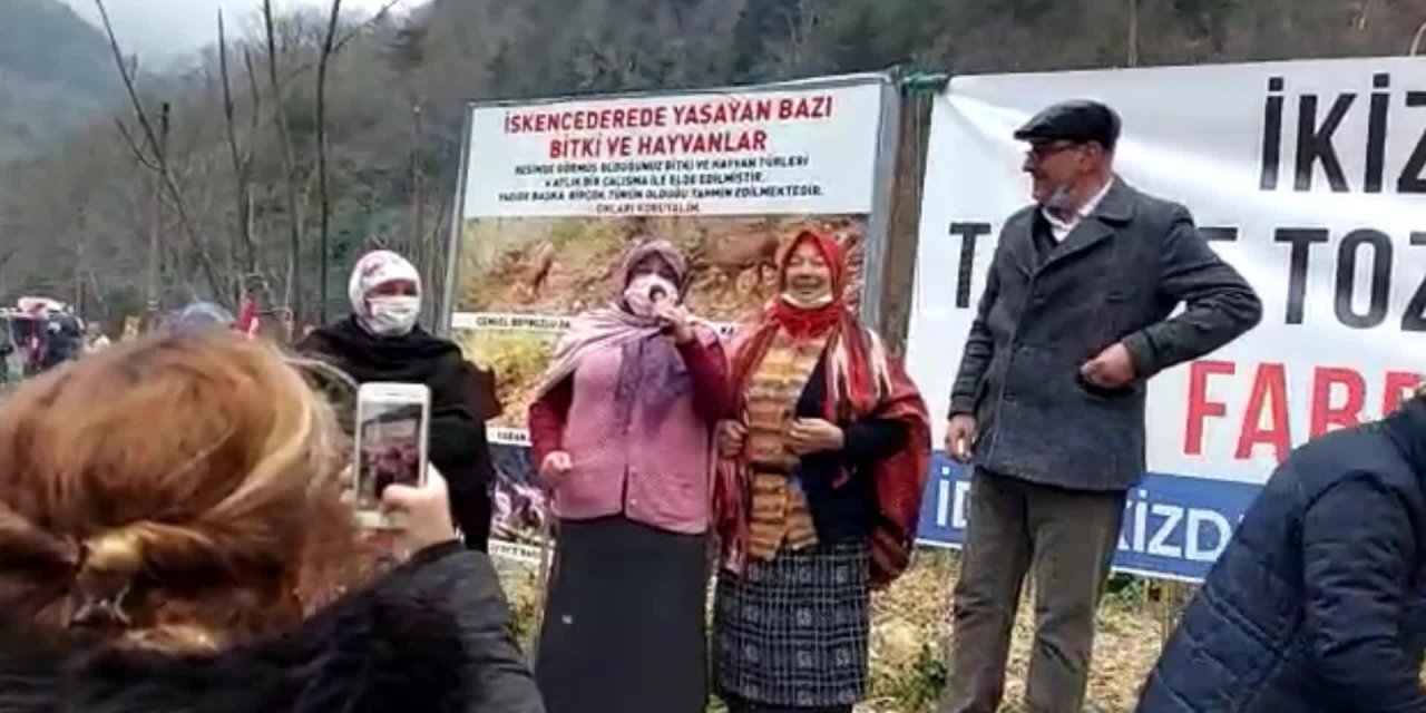 İKİZDERELİLER'DEN TAŞ OCAĞI TEPKİSİ: "KADINLAR BÖLGEMİZE SAHİP ÇIKARSA 10 TANE 'CENGİZ' GELSE FAYDA ETMEZ"