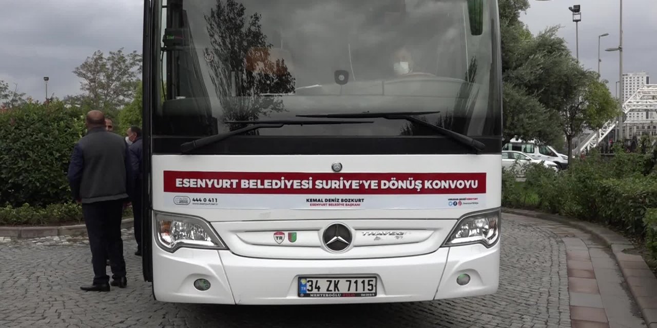 ESENYURT BELEDİYESİ, ÜLKELERİNE DÖNMEK İSTEYEN 22 SURİYELİYİ DAHA YOLCU ETTİ