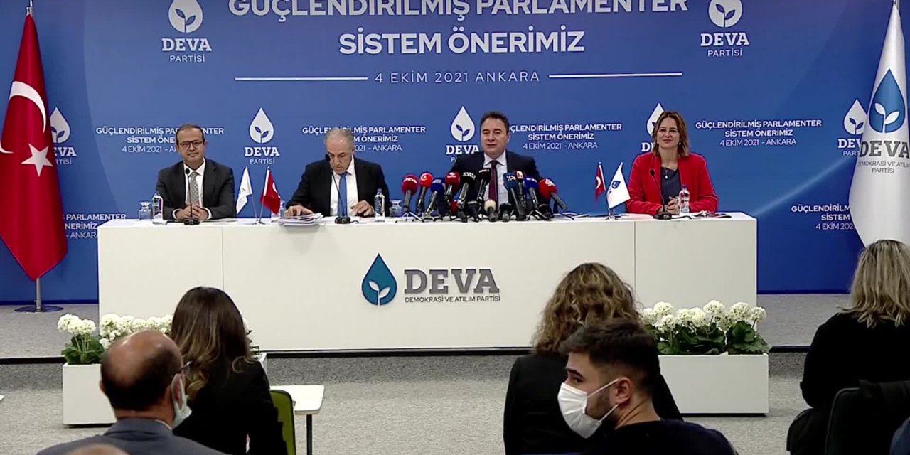 DEVA PARTİSİ, GÜÇLENDİRMİŞ PARLAMENTER SİSTEM ÖNERİSİNİ AÇIKLADI