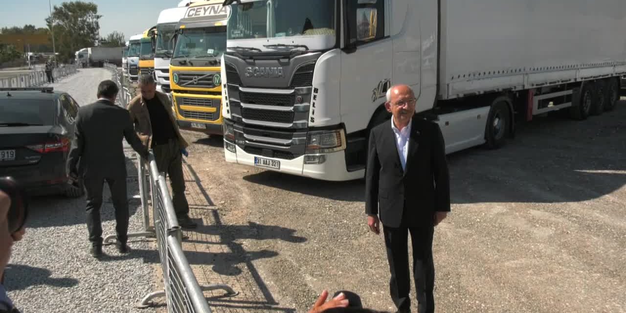 CHP GENEL BAŞKANI KILIÇDAROĞLU NAKLİYECİLERLE YEMEK YEDİ