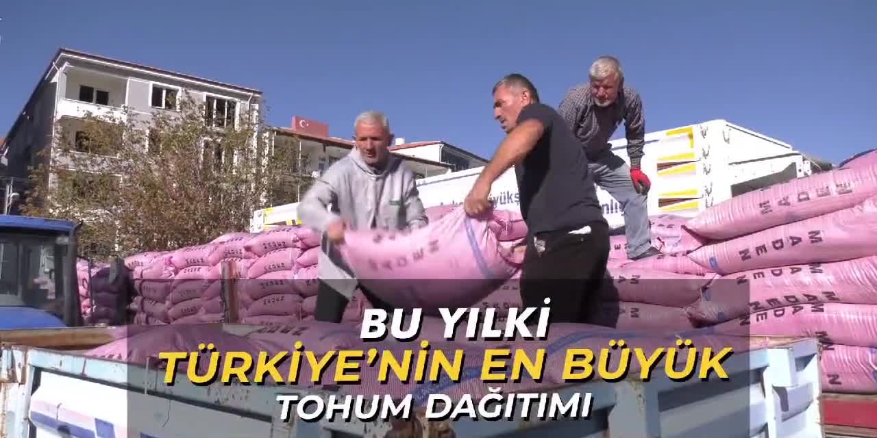 MANSUR YAVAŞ: 567 BİN 420 DÖNÜMLÜK ALANI 12 BİN TON BUĞDAY VE ARPA TOHUMU İLE BULUŞTURUYORUZ