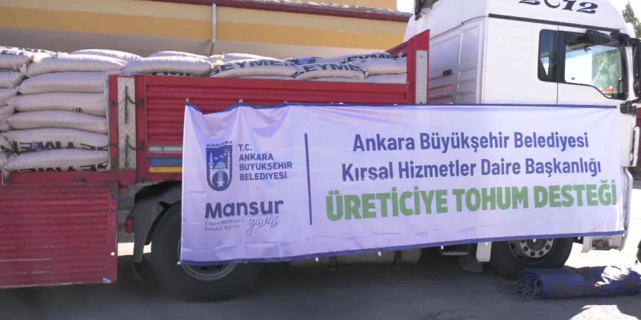 ANKARA BÜYÜKŞEHİR'DEN TÜRKİYE’NİN BU YILKİ EN BÜYÜK ARPA VE BUĞDAY TOHUMU DESTEĞİ