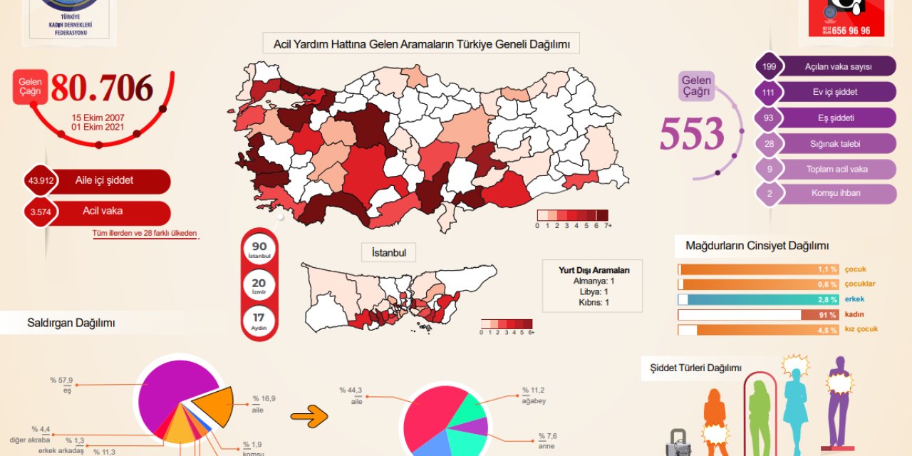 TKDF, AİLE İÇİŞİDDET ACİL YARDIM HATTI VERİLERİNİ RAPORLAŞTIRDI: “ŞİDDET YÜZDE 57,9 ORANINDA EŞLERDEN GELDİ”