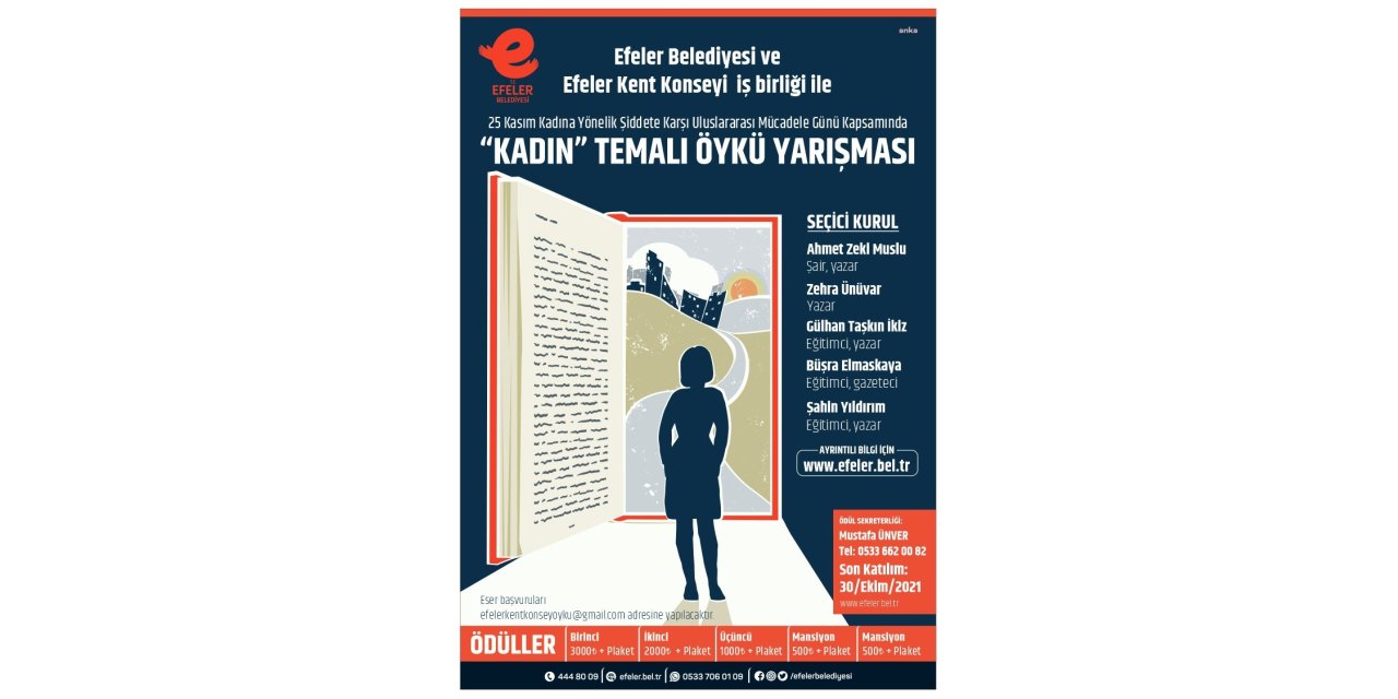 EFELER BELEDİYESİ’NDEN KADIN TEMALI ÖYKÜ YARIŞMASI
