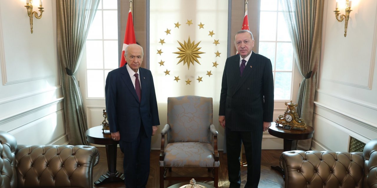ERDOĞAN İLE BAHÇELİÇANKAYA KÖŞKÜ'NDE GÖRÜŞTÜ
