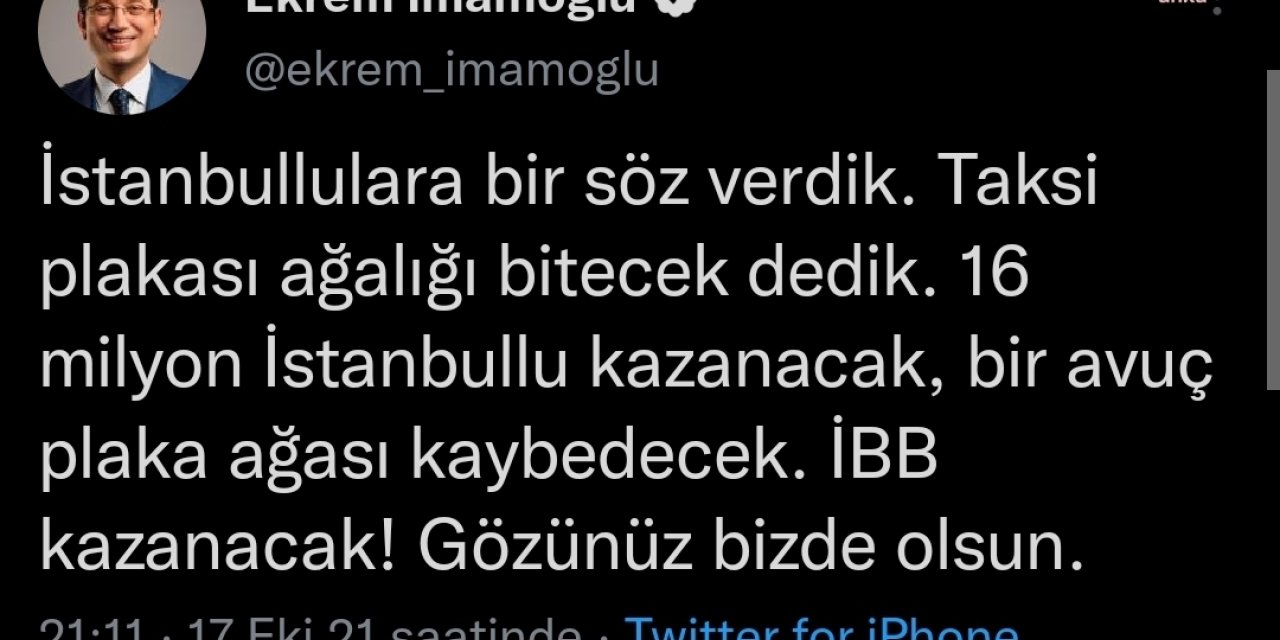 İBB, TAKSİ PLAKALARINI MERCEK ALTINA ALACAK, "ŞOFÖRLÜK MESLEĞİ GEÇİM KAYNAĞI OLMAYAN" KİMSE TAKSİ PLAKASI ALAMAYACAK”