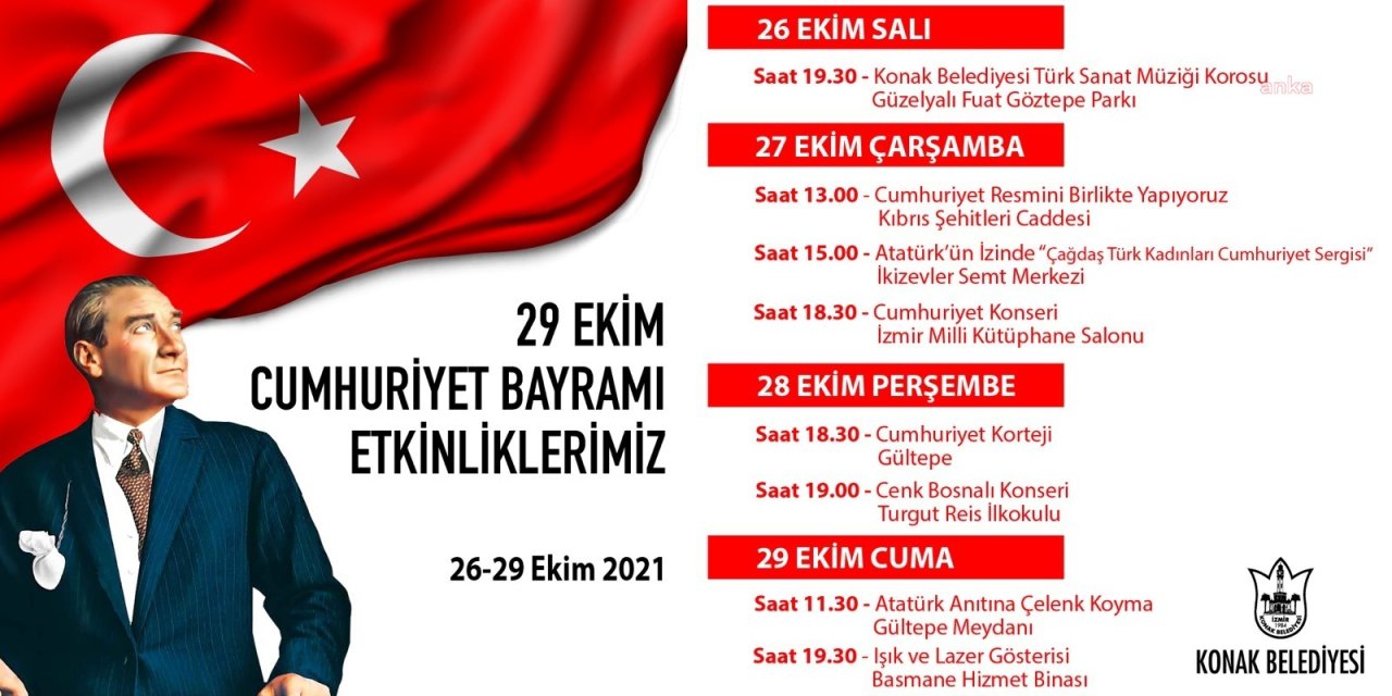 KONAK’TA CUMHURİYET BAYRAMI COŞKUSU