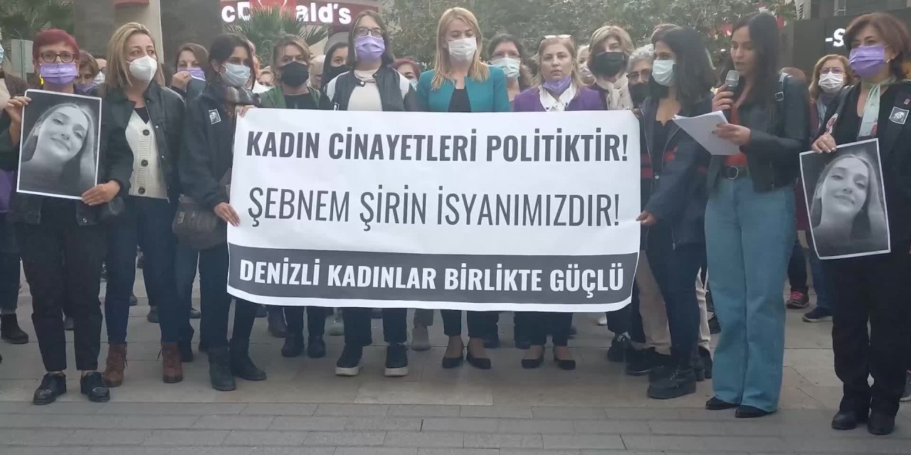 DENİZLİ’DE "ŞEBNEM ŞİRİN" PROTESTOSU: “NEFES ALDIĞIMIZ HER YERDE KADIN DAYANIŞMASINA SOLUK VERECEĞİZ”