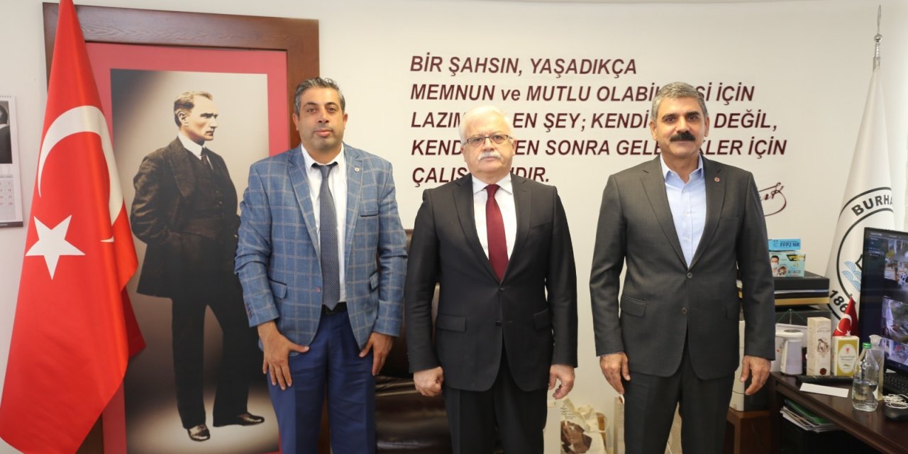 DİSK’E BAĞLI GENEL-İŞ’TEN BURHANİYE BELEDİYE BAŞKANI DEVECİLER’E ZİYARET