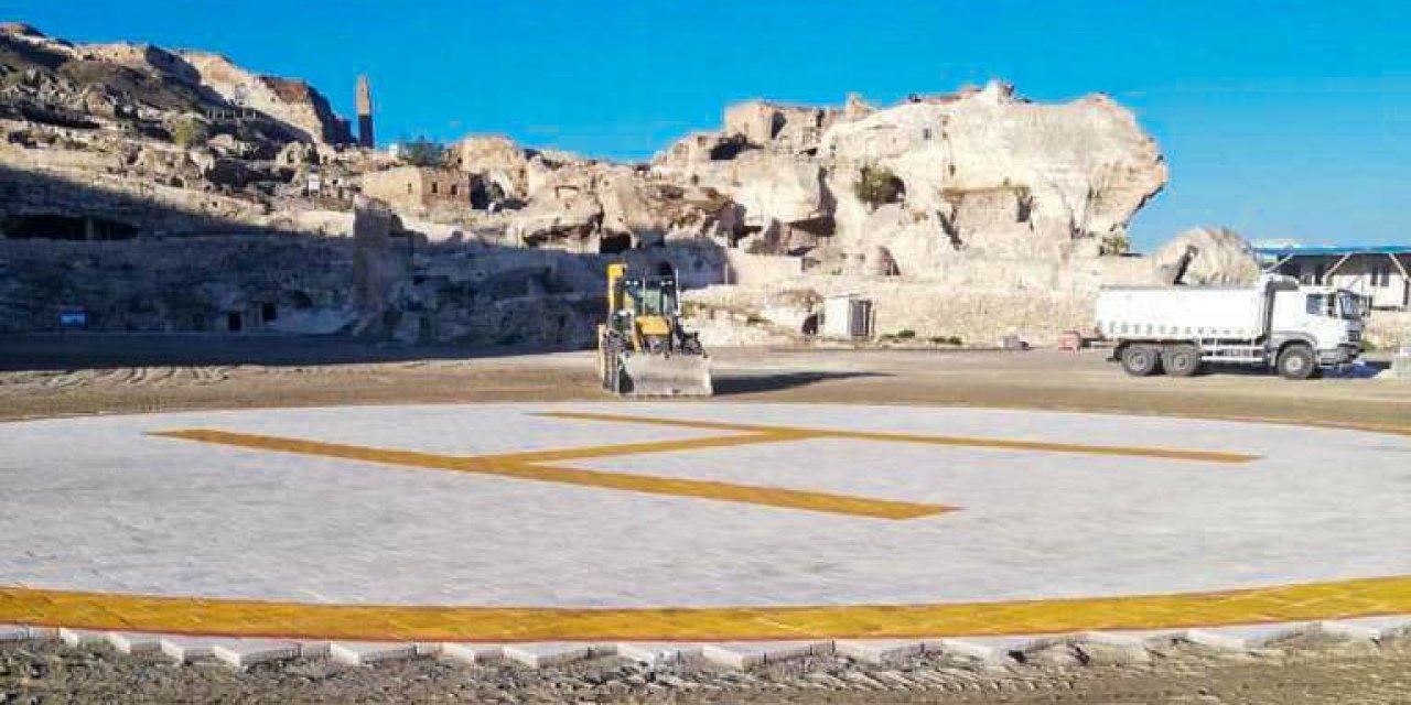 ERDOĞAN YARIN BATMAN'DA: HASANKEYF'E HELİKOPTER PİSTİ YAPILDI