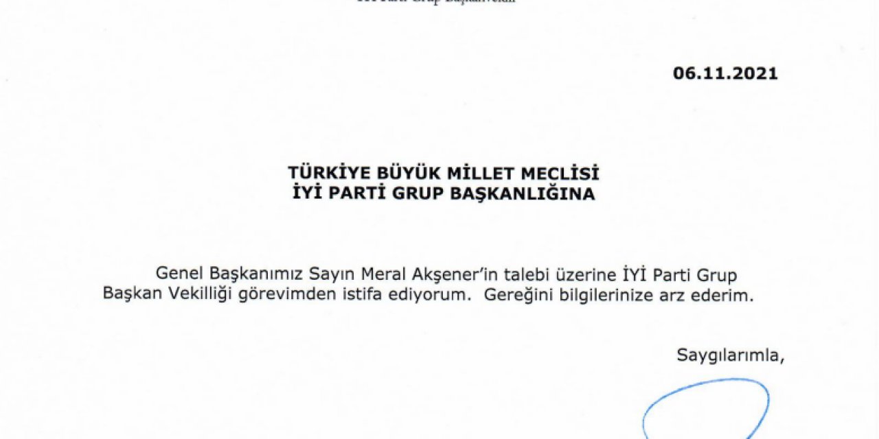 LÜTFÜ TÜRKKAN GRUP BAŞKANVEKİLLİĞİ GÖREVİNDEN İSTİFA ETTİ