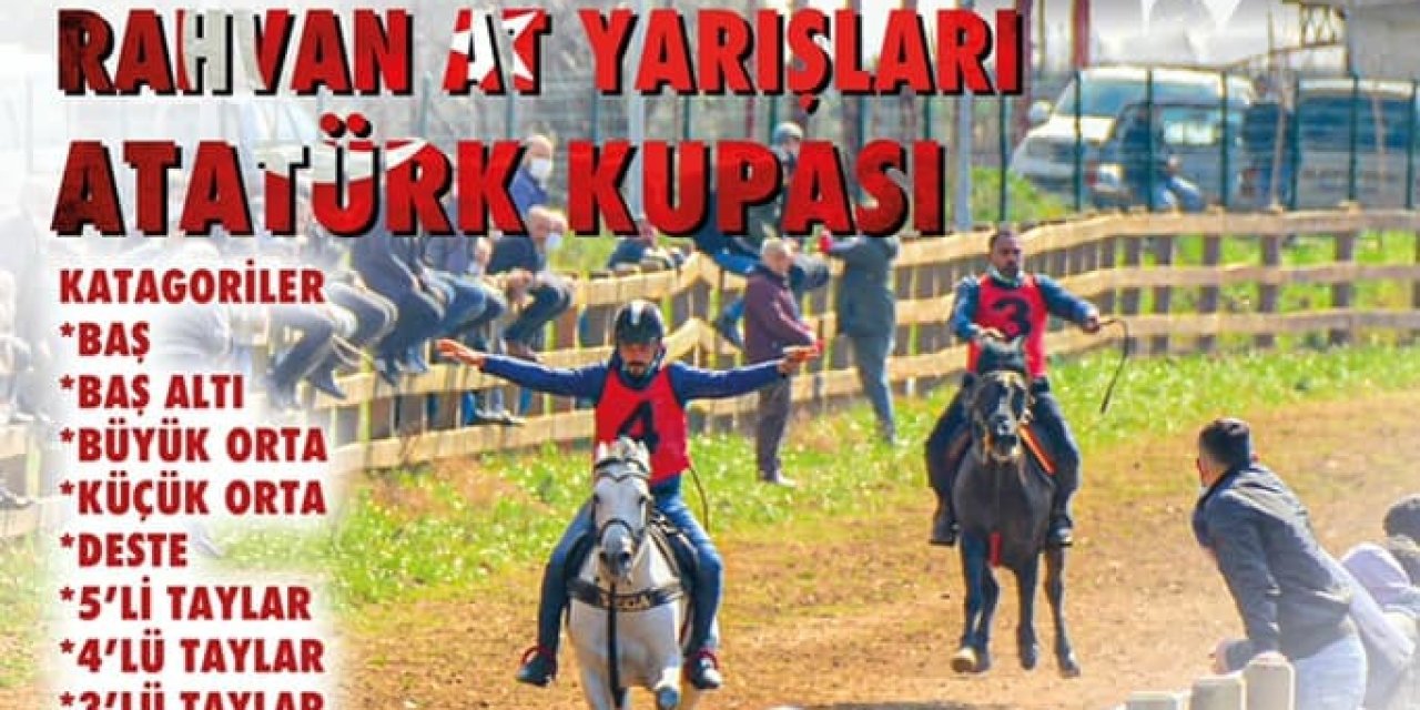 ÖDEMİŞ’TE ATATÜRK KUPASI GELENEKSEL RAHVAN AT YARIŞLARI İÇİN GERİ SAYIM BAŞLADI
