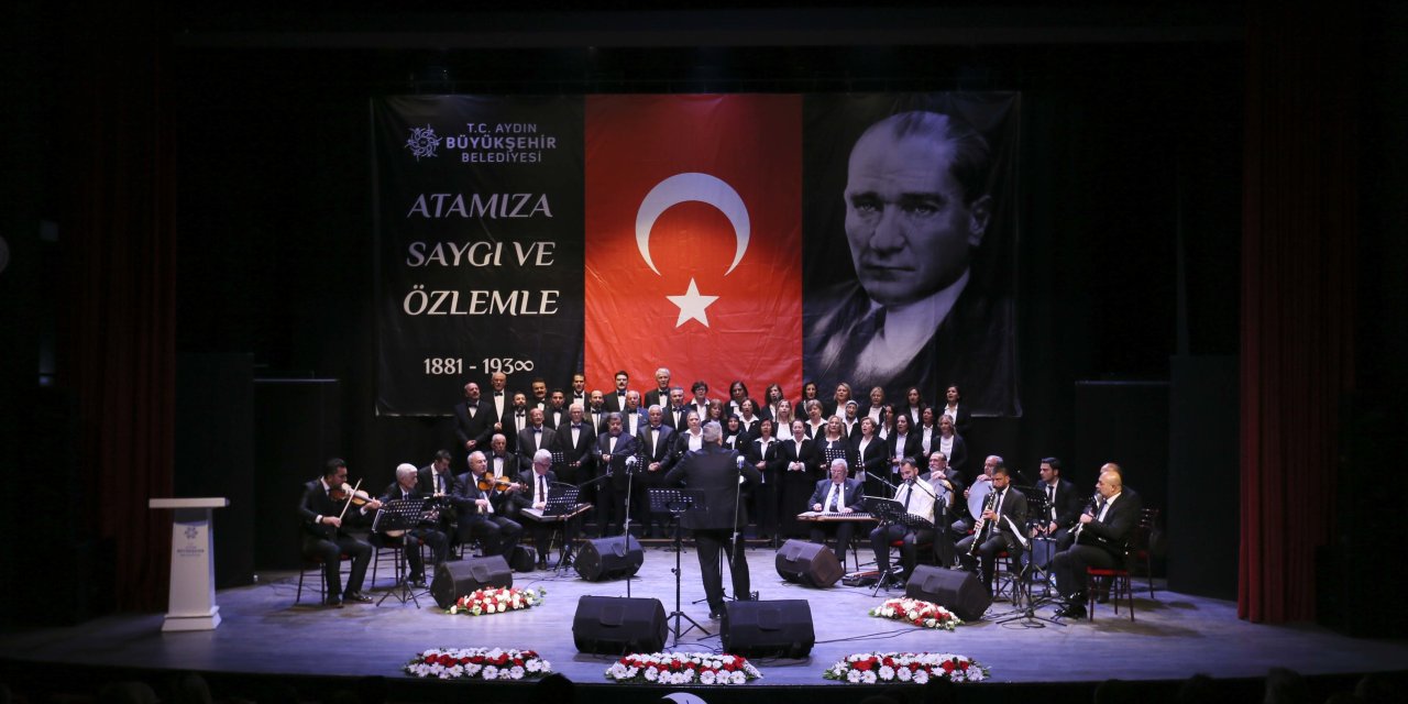 AYDIN BÜYÜKŞEHİR BELEDİYESİ TÜRK SANAT MÜZİĞİ KOROSU’NDAN “ATA’YA SAYGI” KONSERİ