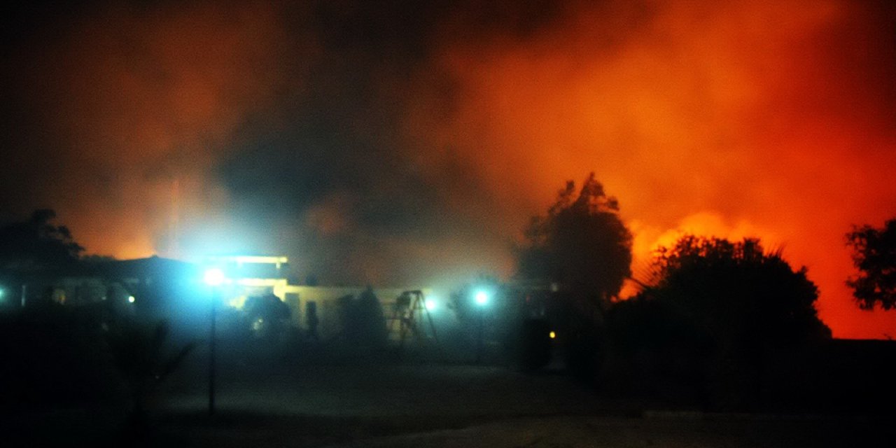 BODRUM ASPAT'TA YANGIN ÇIKTI