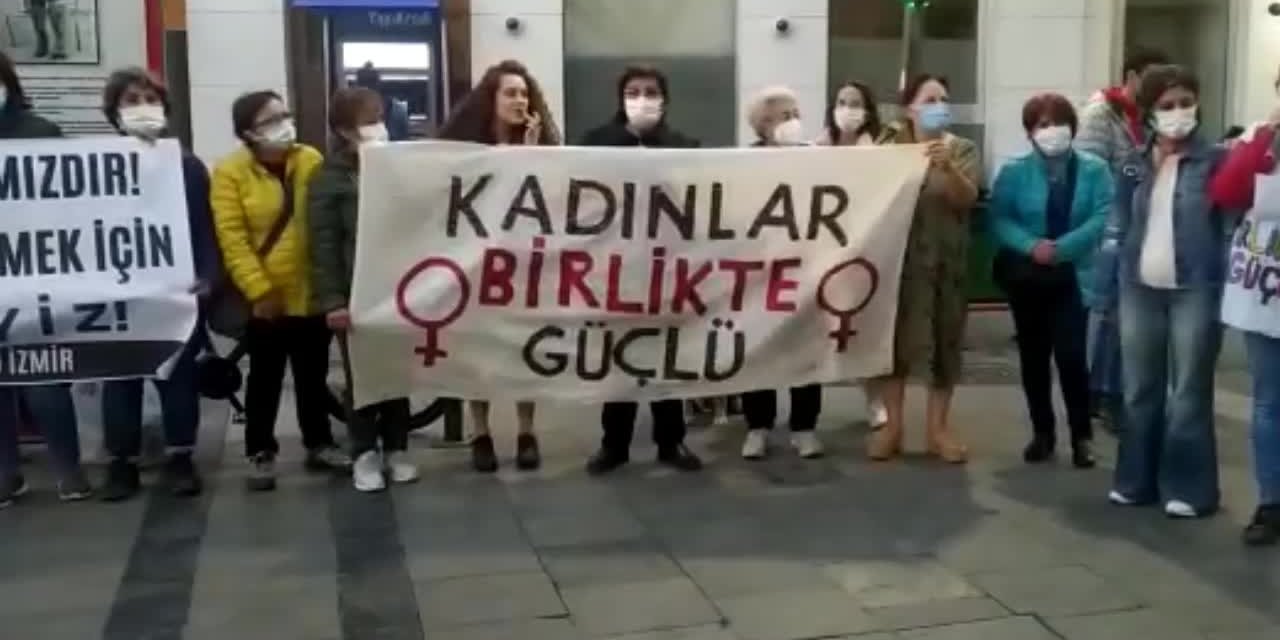 İZMİR'DE “BAŞAK CENGİZ CİNAYETİ” PROTESTOSU