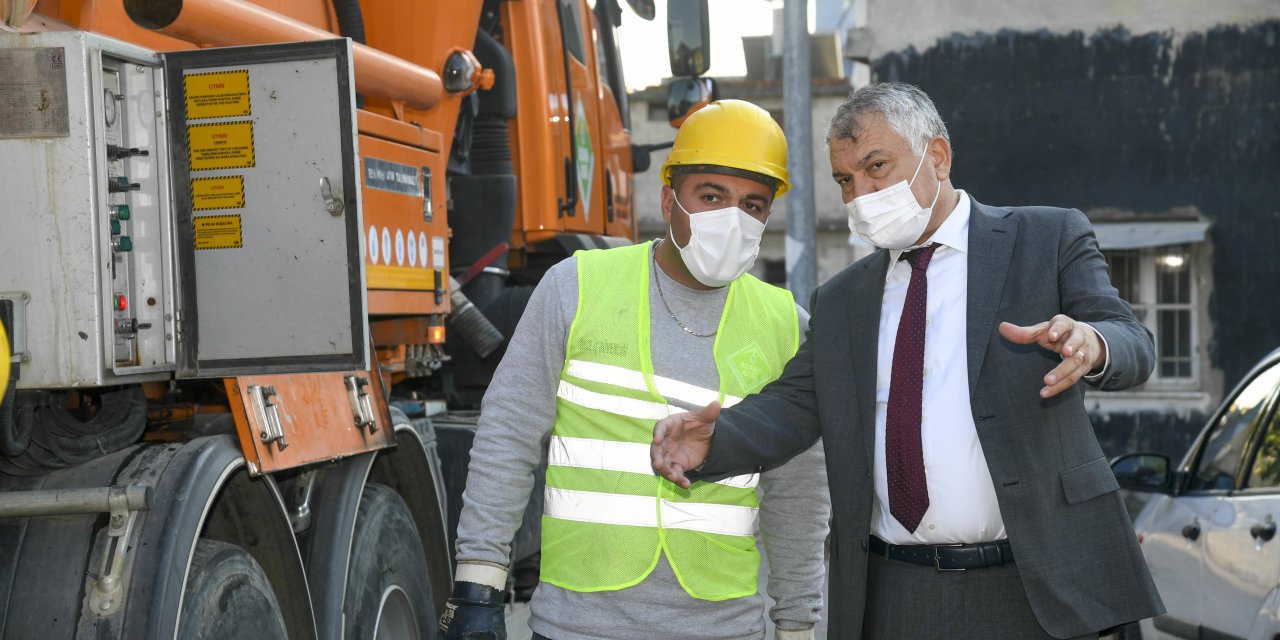 BAŞKAN KARALAR YOL YAPIM VE ALTYAPI ÇALIŞMALARINI DENETLEDİ