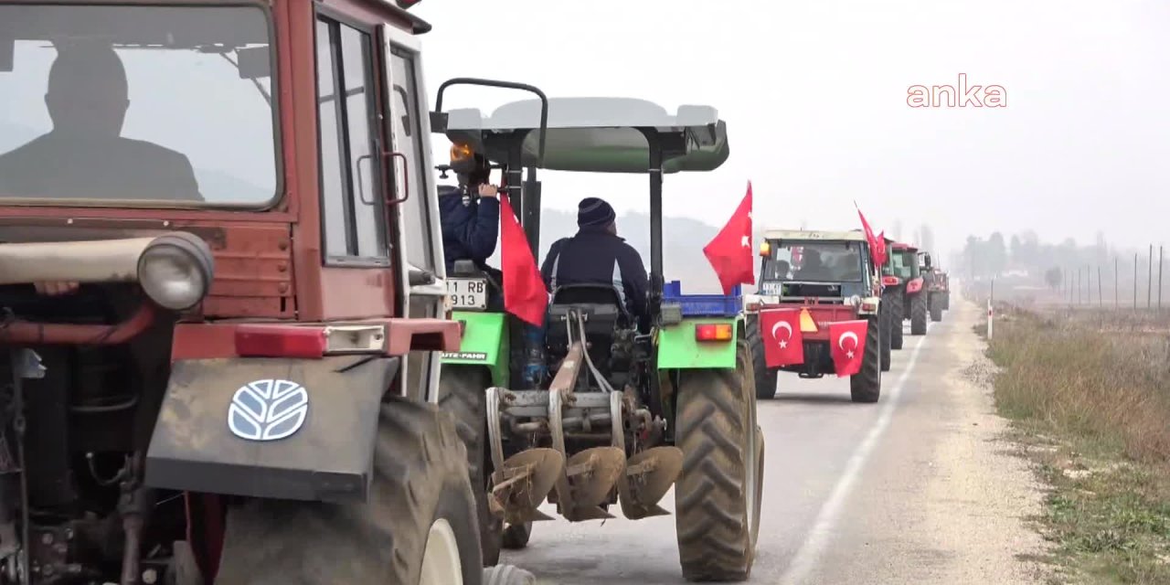 70 TRAKTÖR İLE EYLEM YAPAN KÖYLÜLER, ÇED TOPLANTISINA ENGEL OLDU