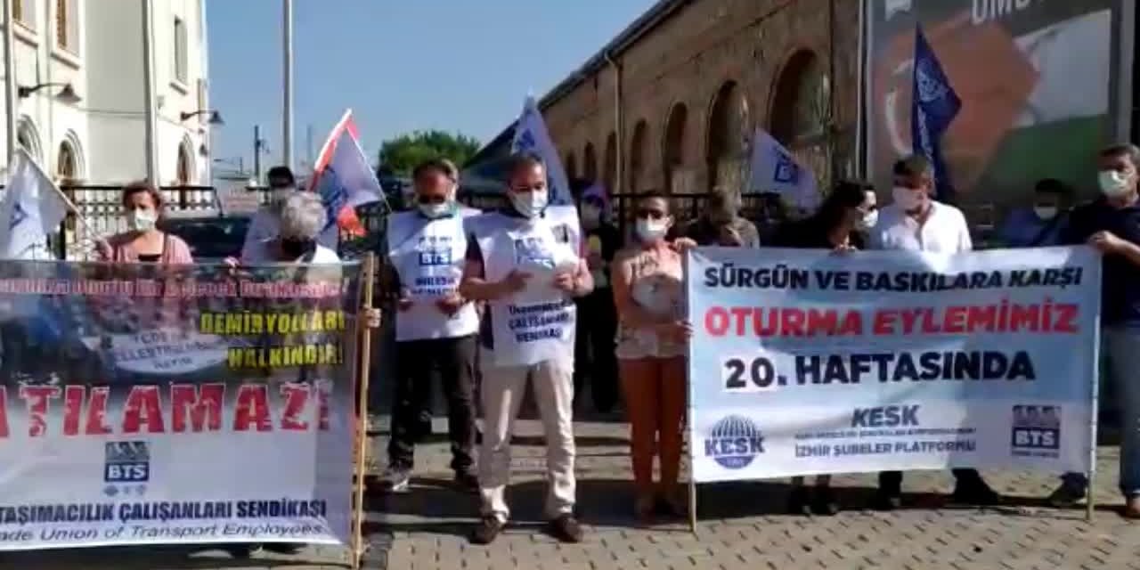 DEMİRYOLU İŞÇİLERİ: "SÜRGÜN FURYASINA SON VERİN!"