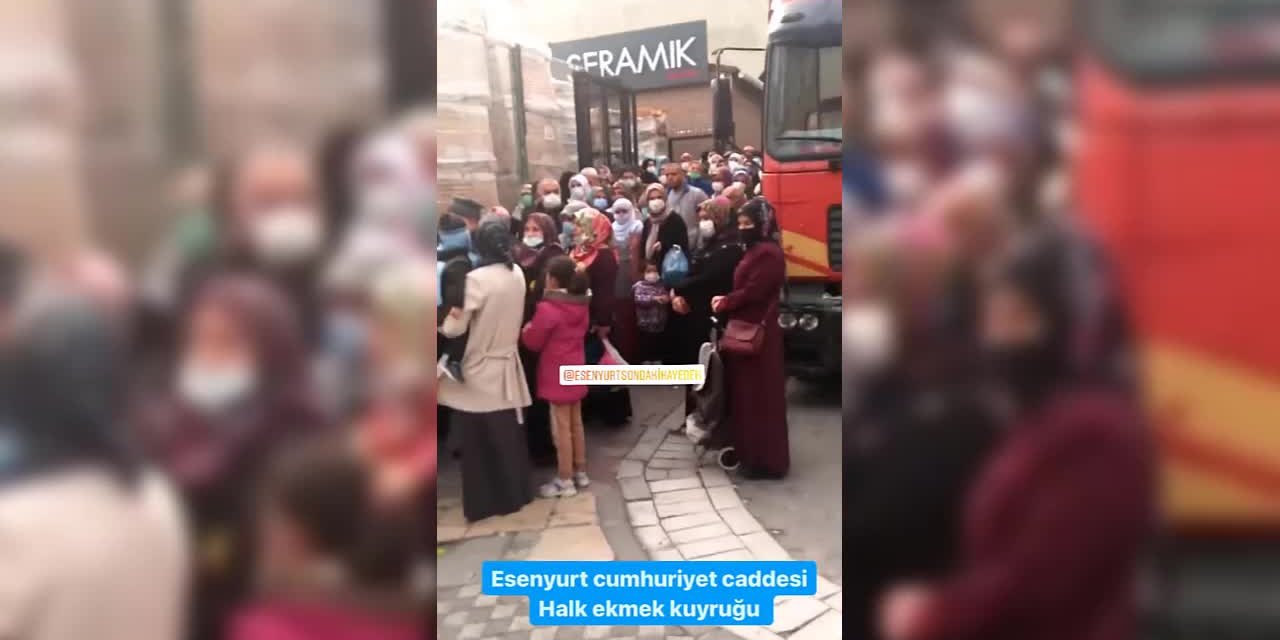 İSTANBUL VE ANKARA’DA UCUZ EKMEK KUYRUKLARI