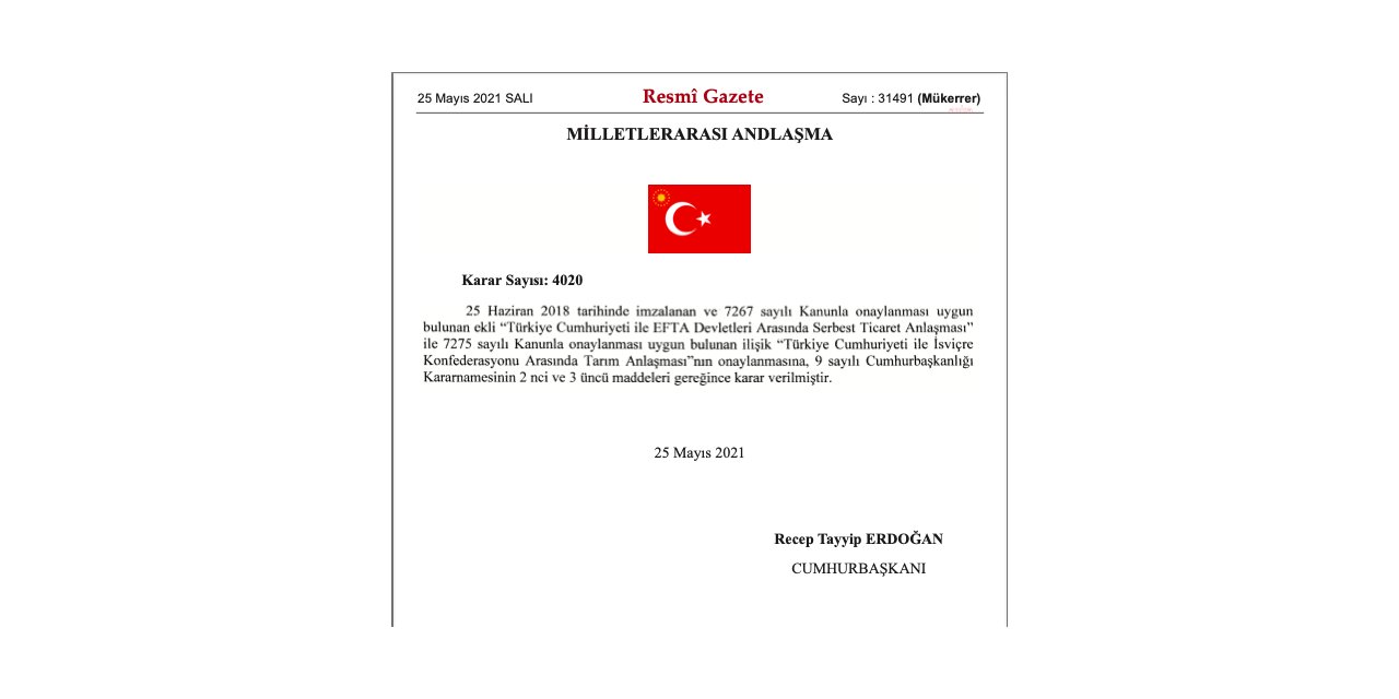 İSVİÇRE’DEN GÜMRÜKSÜZ “ROKFOR” ALINACAK