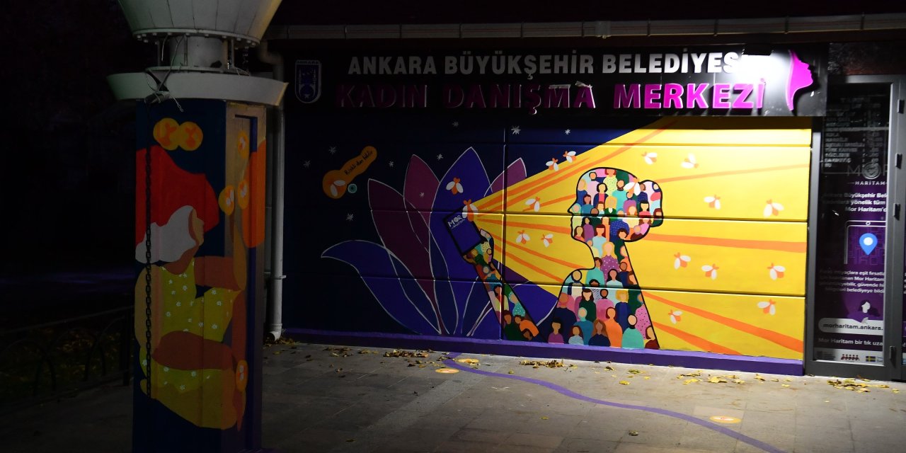 ANKARA'DA DUVARLAR MOR HARİTAM UYGULAMASI İLE RENKLENDİ