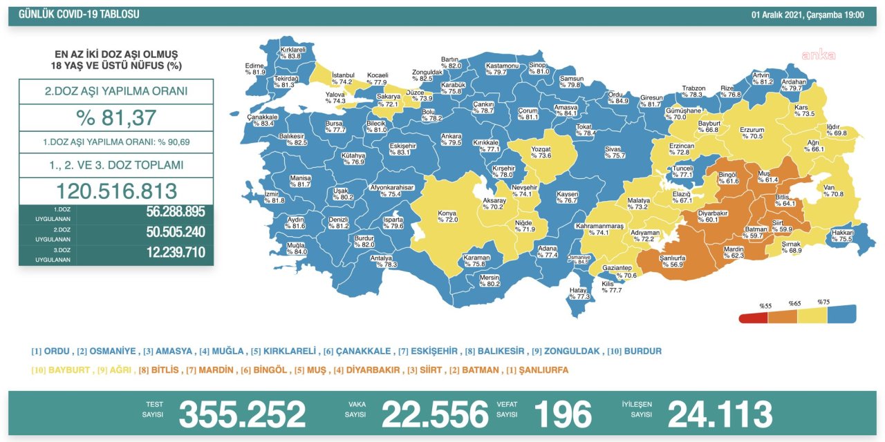 KORONAVİRÜS NEDENİYLE 196 KİŞİ YAŞAMINI YİTİRDİ