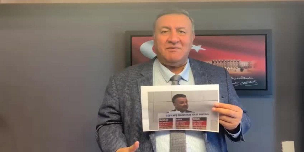 GÜRER: "BAKAN, ARPA ÜRETEN ÇİFTÇİYE MALİYETİNİN ALTINDA FİYAT VERDİĞİNİ İTİRAF ETTİ"