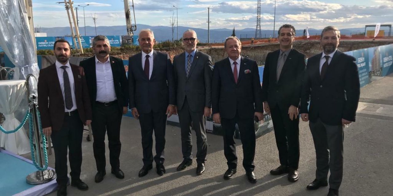 ŞAKOĞLU VE SAĞLAM GEBKİM OTEL'İN TEMEL ATMA TÖRENİNE KATILDI