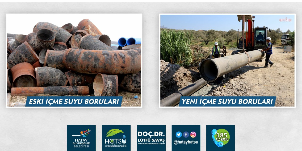 HATAY'DA SU BORULARI YENİLENİYOR