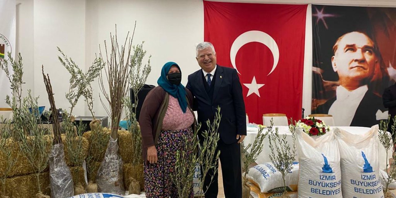 İZMİR BÜYÜKŞEHİR BELEDİYESİ’NDEN BEYDAĞLI ÜRETİCİYE ÇİFTE DESTEK