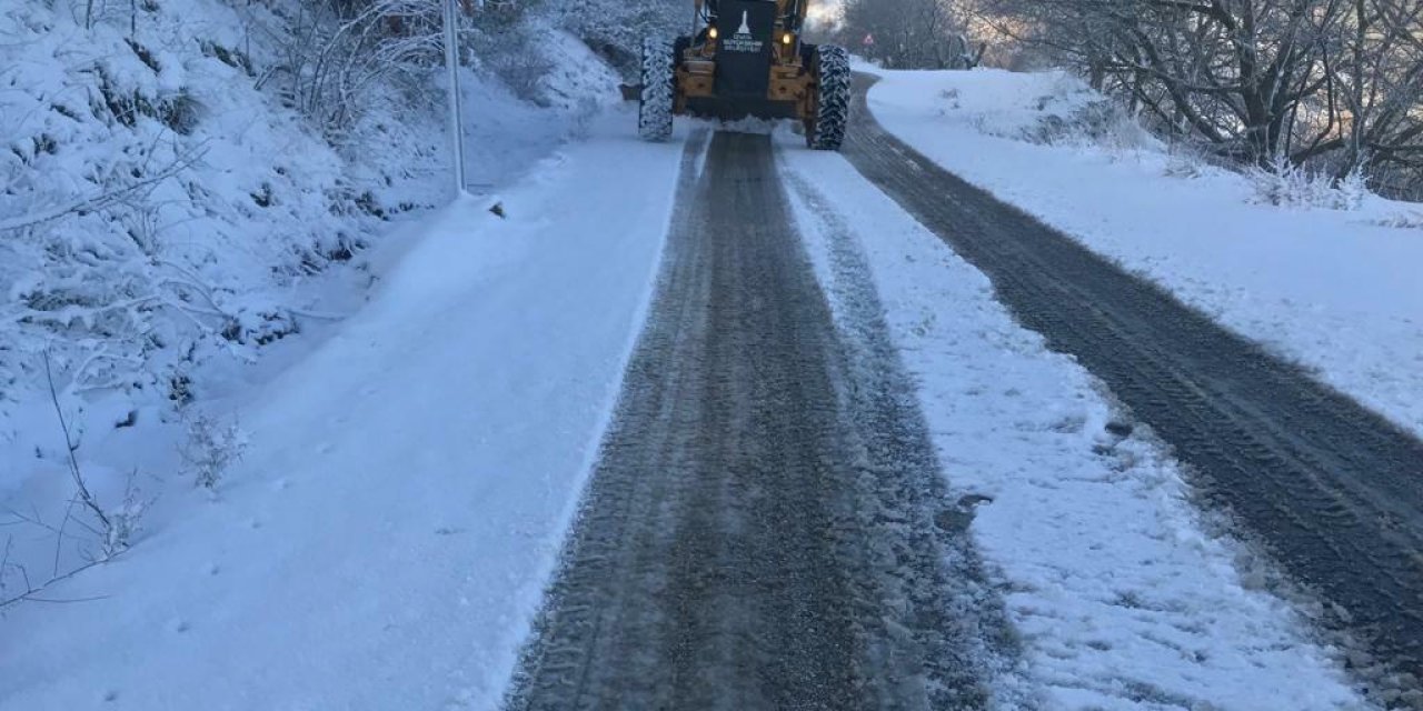 İZMİR'DE KARLA MÜCADELE