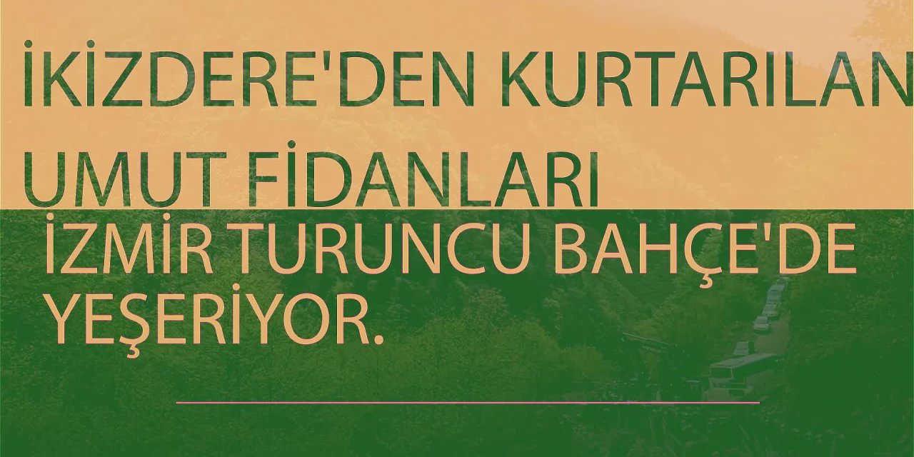 İKİZDERE'DEN KURTARILAN UMUT FİDANLARI, İZMİR'DEKİ TURUNCU BAHÇE'DE YEŞERECEK