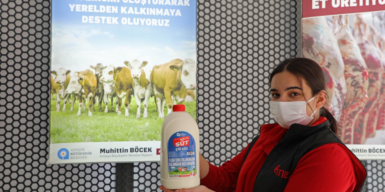 ANTALYA BÜYÜKŞEHİR ÇİĞ HALK SÜT SATIŞINA BAŞLADI