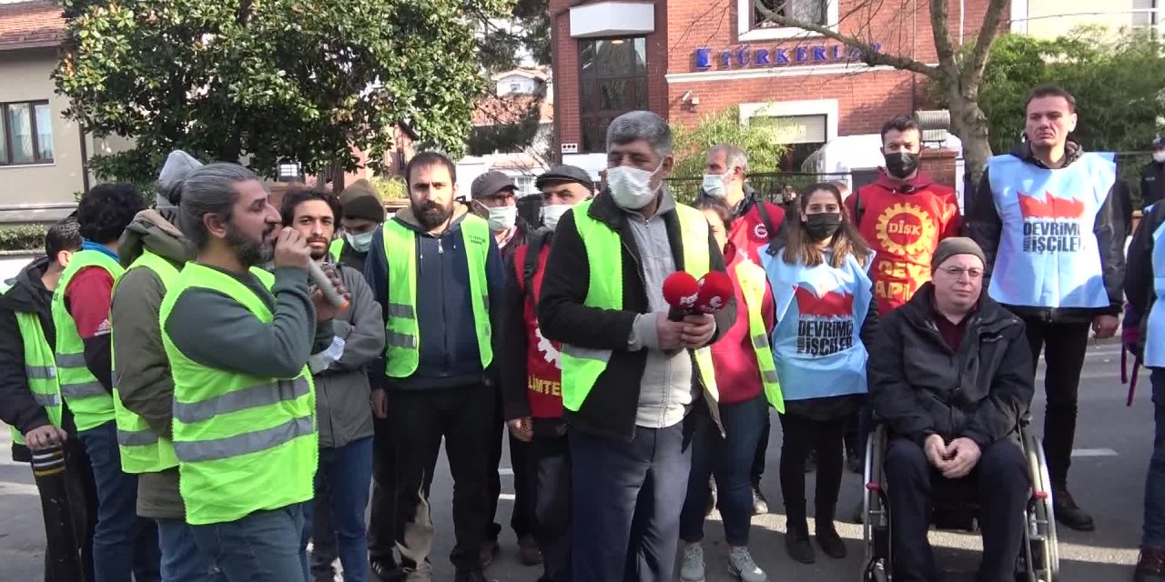 İNŞAAT İŞÇİLERİ EKSİK ÖDENEN FAZLA MESAİ ÜCRETLERİ İÇİN EYLAM YAPTI