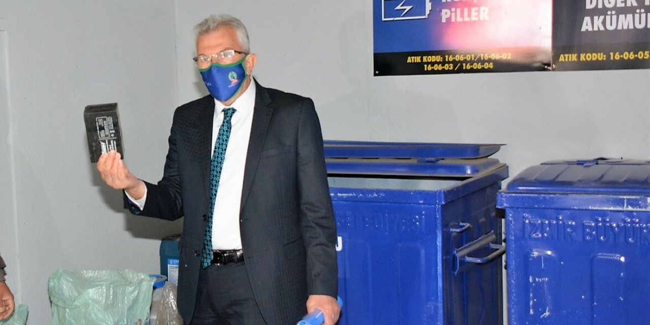 ÖDEMİŞ’TE 2021’DE 996 KİLO ATIK PİL TOPLANDI