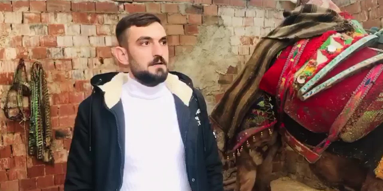 KREDİ BORCUNU ÖDEYEMEYEN ÇİFTÇİNİN AHIRINDAKİ DEVEYE HACİZ