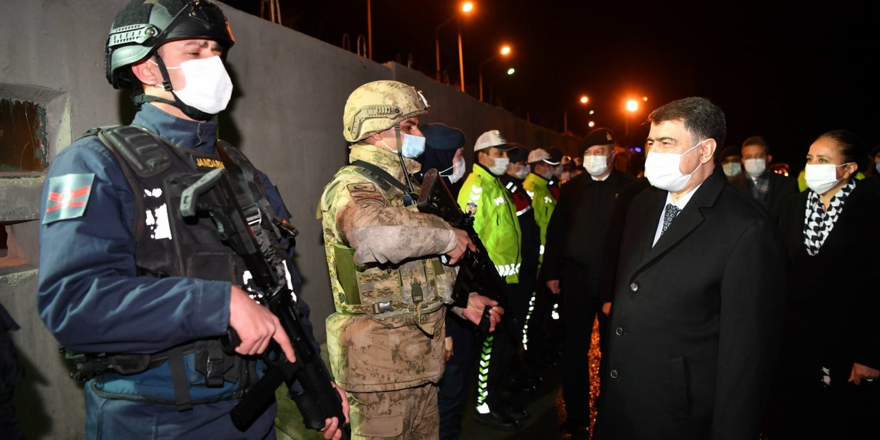 ANKARA VALİSİ ŞAHİN, POLİS VE JANDARMA UYGULAMA NOKTALARINI ZİYARET ETTİ