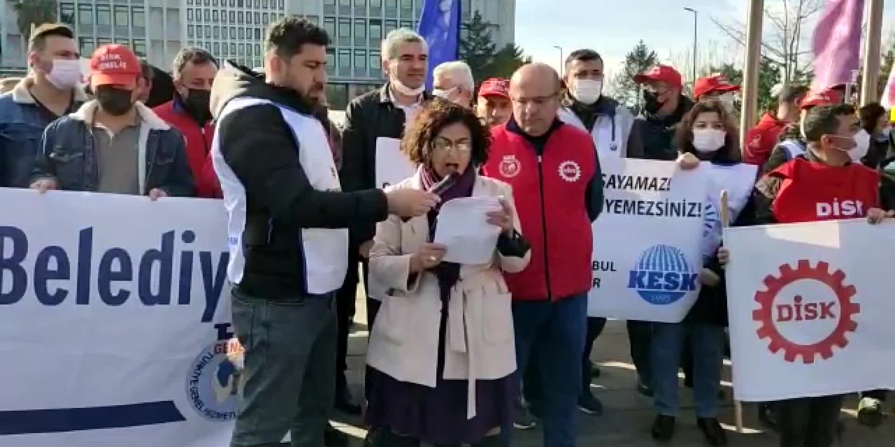 İBB’YE SENDİKALARDAN DESTEK GELDİ