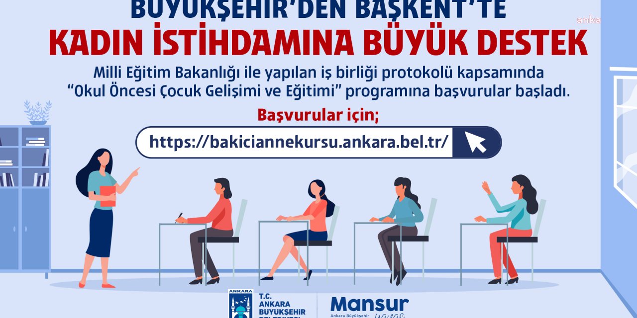 ANKARA BÜYÜKŞEHİR BELEDİYESİ'NDEN KADIN İSTİHDAMINA KATKI