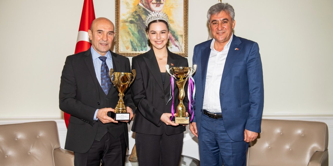 TUNÇ SOYER, MİLLİ JİMNASTİKÇİ BURÇAK ŞENMAN’I AĞIRLADI