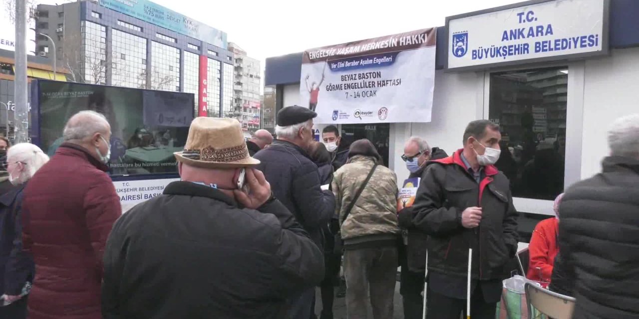 ANKARA BÜYÜKŞEHİR'DEN BEYAZ BASTON GÖRME ENGELLİLER HAFTASINDA FARKINDALIK ETKİNLİĞİ