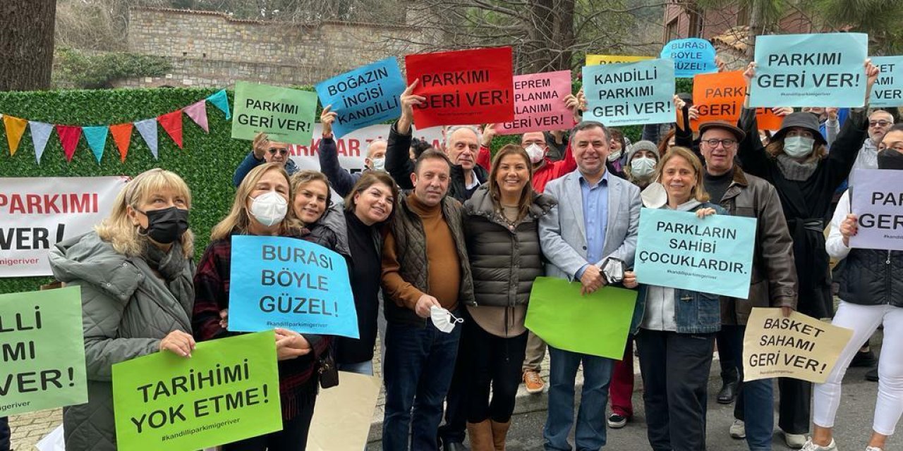 KANDİLLİ SAKİNLERİNDEN BÖLGENİN TEK ÇOCUK PARKININ KİRALANMASINA KARŞI "PARKIMI GERİ VER" EYLEMİ
