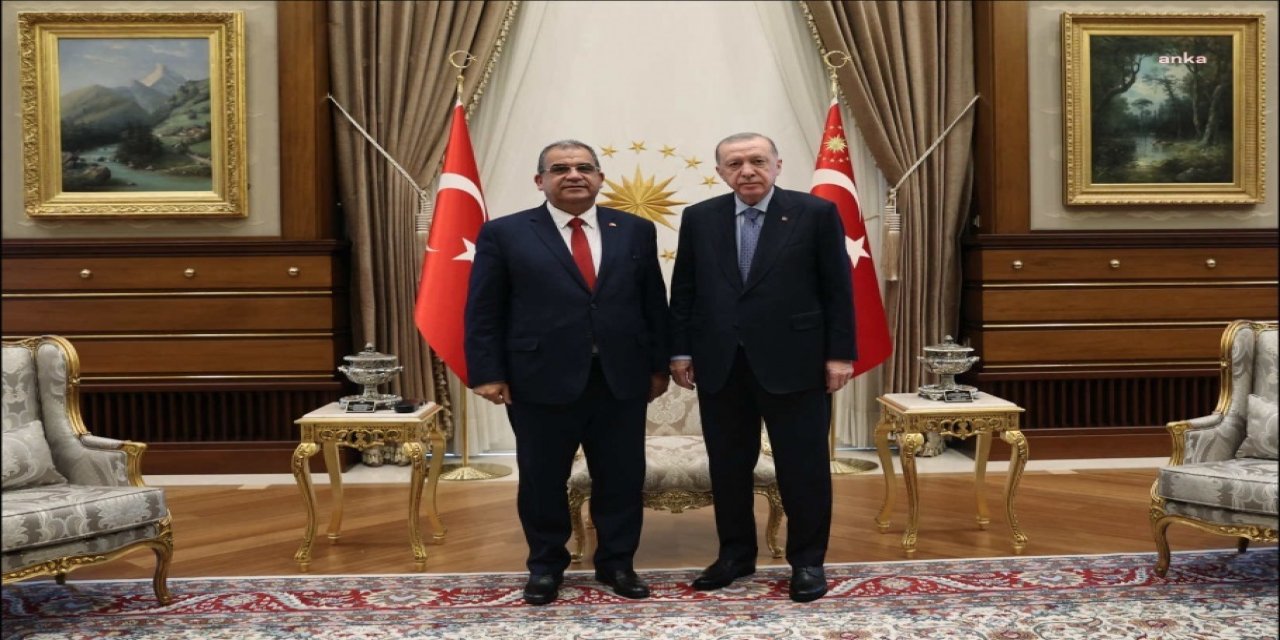 CUMHURBAŞKANI ERDOĞAN KKTC BAŞBAKANI SUCUOĞLU'NU KABUL ETTİ