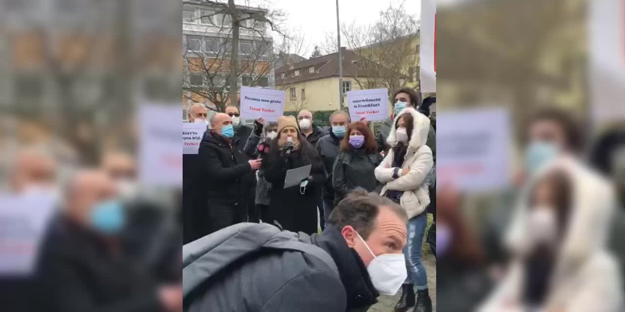 YUSUF YERKEL FRANKFURT’TA PROTETSO EDİLDİ: “İSTENMEYEN KİŞİ”